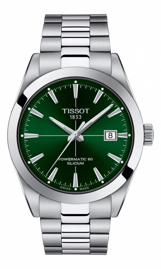 TISSOT GENTLEMAN POWERMATIC 80 SILICIUM 40mm Πράσινο Καντράν