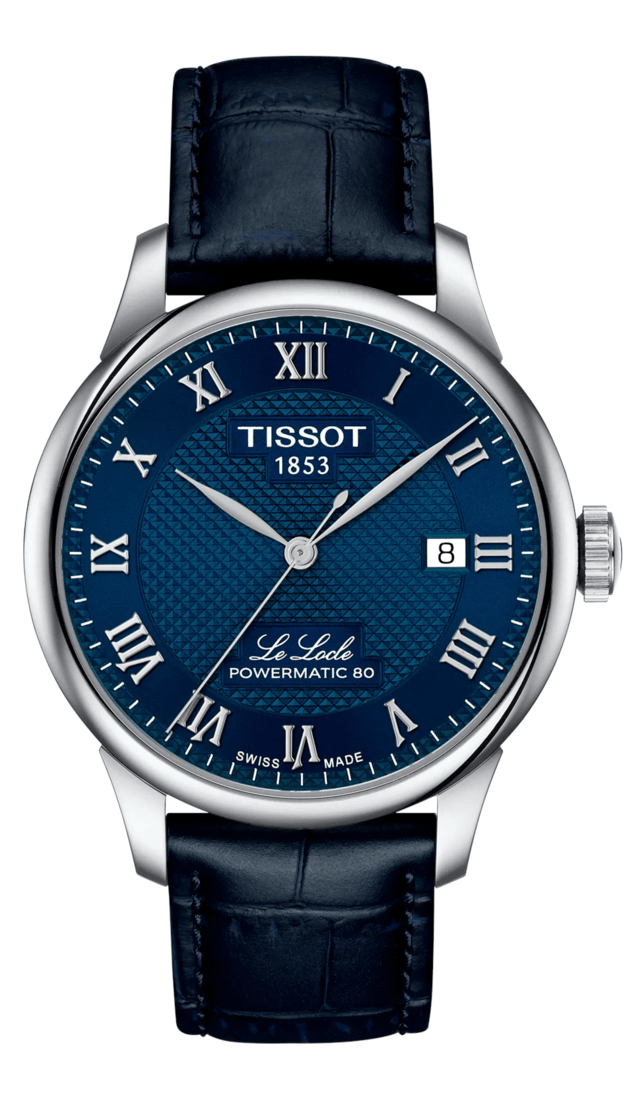TISSOT Le Locle Powermatic 80 Lady Αυτόματο 39mm Μπλε Καντράν