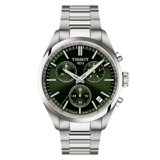 TISSOT PR 100 CHRONOGRAPH 40mm πρασινο καντραν