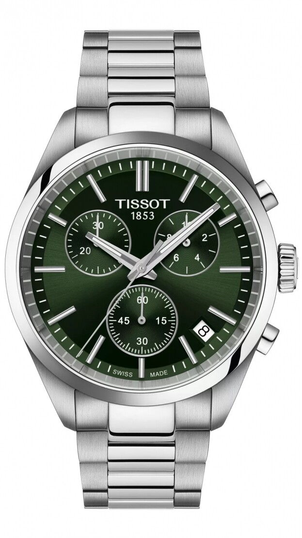 TISSOT PR 100 CHRONOGRAPH 40mm πρασινο καντραν