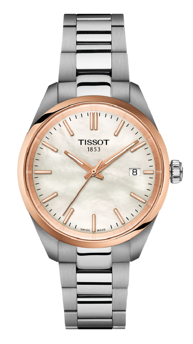 Tissot PR 100 Μπαταρίας 34mm Λευκό Mother of Pearl Καντράν