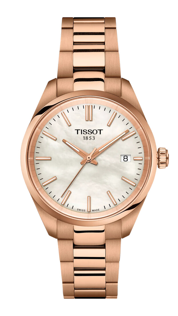 Tissot PR 100 Μπαταρίας 34mm Λευκό Mother of Pearl Καντράν