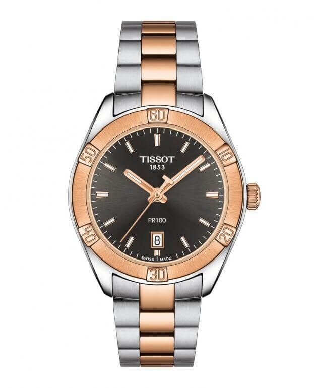 TISSOT PR 100 Sport Chic Quartz Lady 36mm Anthracite Dial