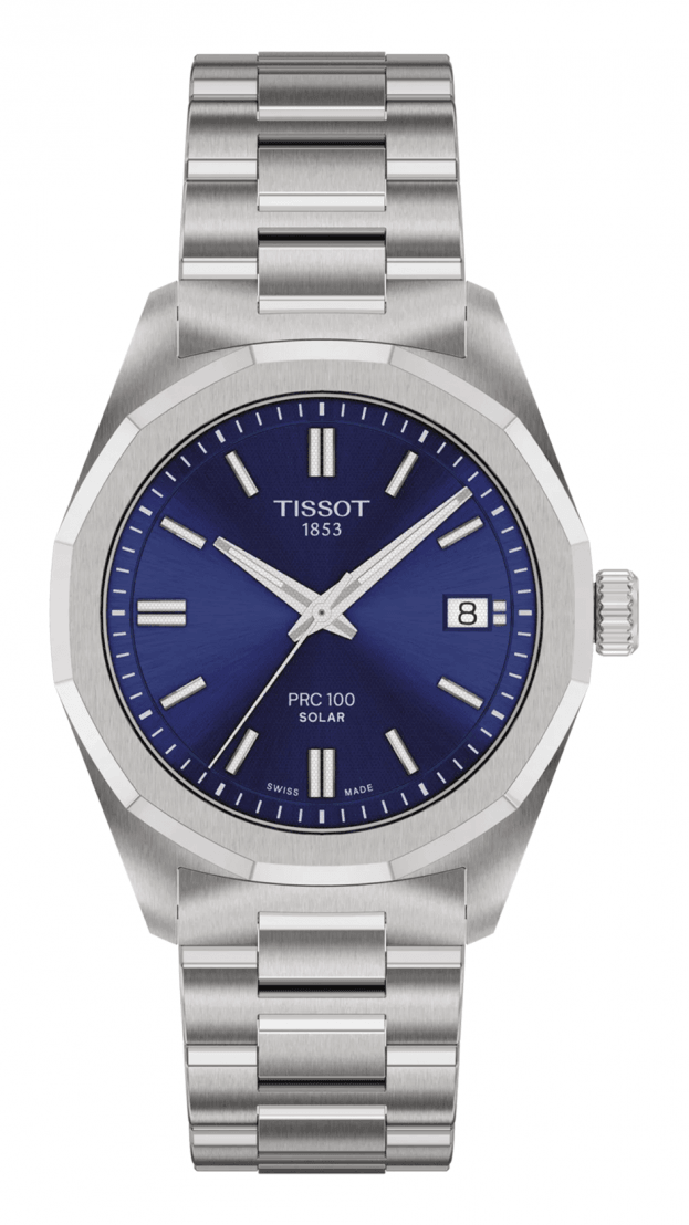 Tissot PRC 100 Solar 34mm Μπλε Καντράν