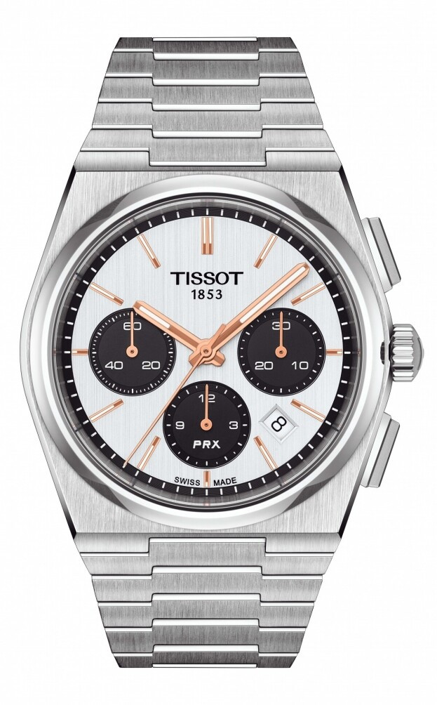 TISSOT T-Classic PRX AUTOMATIC CHRONOGRAPH 42mm White Dial