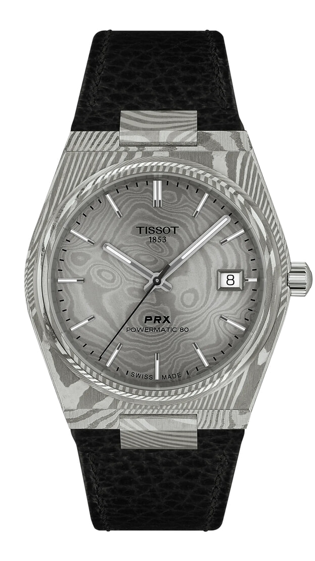 Tissot PRX Damascus Αυτόματο 38mm Γκρι Καντράν