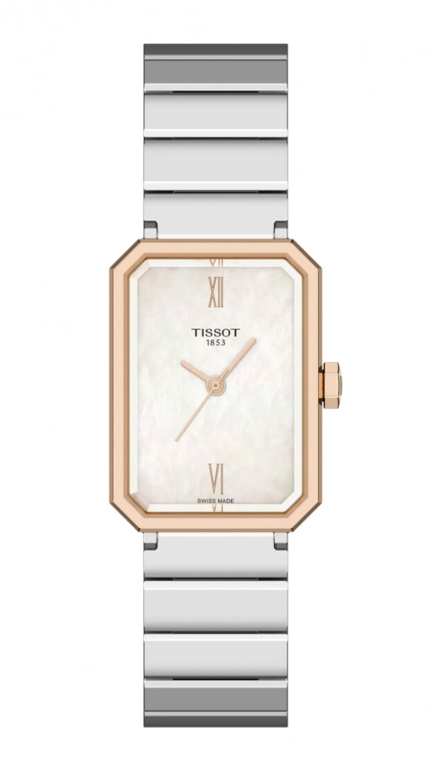 Tissot SRV Μπαταρίας 30mm Λευκό Mother of Pearl Καντράν