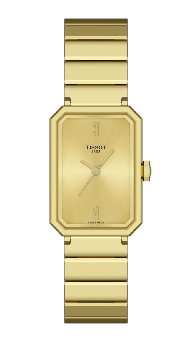 Tissot SRV Μπαταρίας 30mm Χρυσό Καντράν