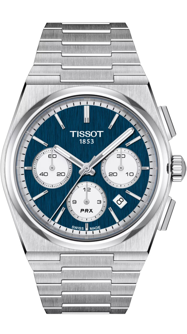 TISSOT T-Classic PRX AUTOMATIC CHRONOGRAPH 42mm Μπλε Καντράν