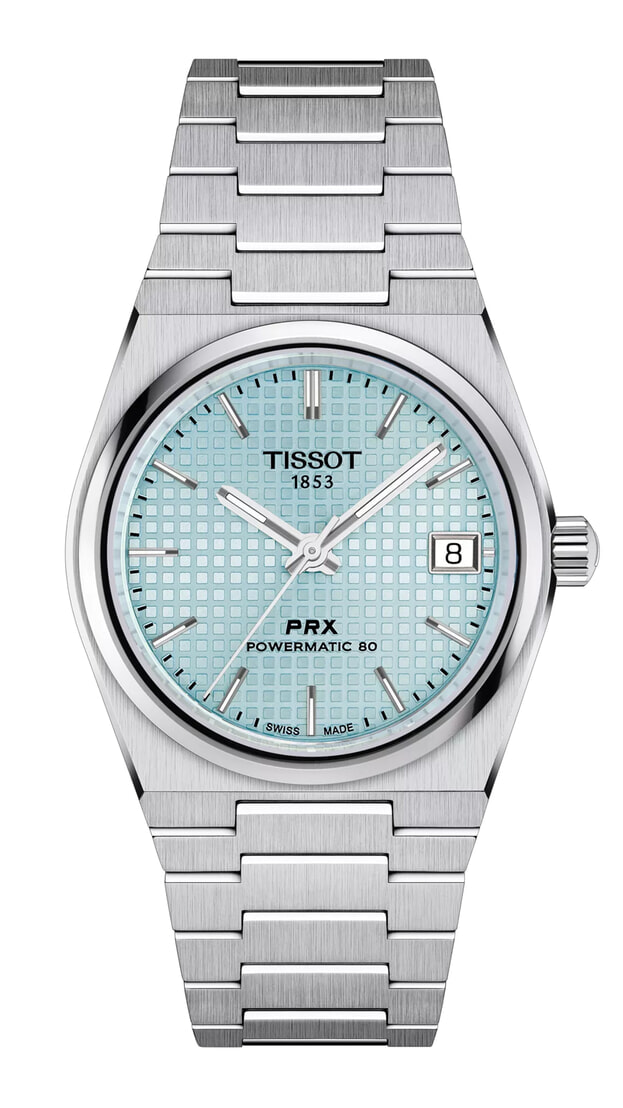 TISSOT T-Classic PRX Powermatic 80 35mm iCE BLUE Καντράν