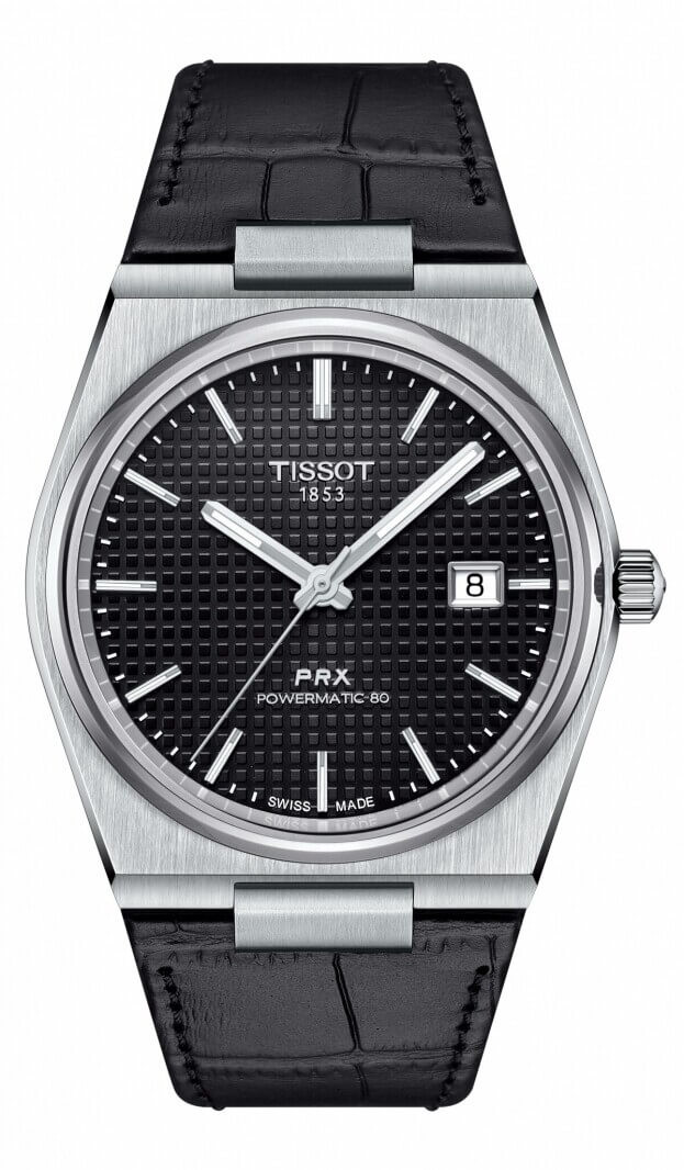 TISSOT T-Classic PRX Powermatic 80 40mm Μαύρο Καντράν