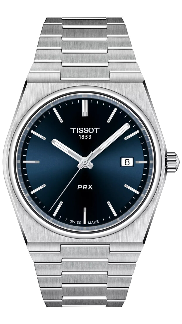 TISSOT T-Classic PRX Quartz 40mm Μπλε Καντράν
