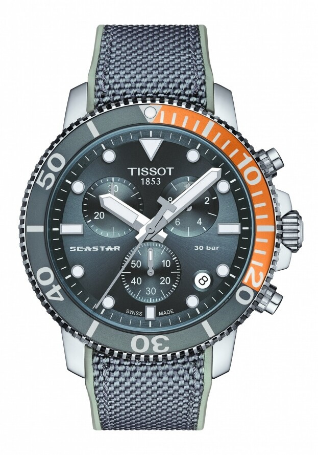 TISSOT T-Sport Seastar 1000 CHRONOGRAPH Quartz 45.5mm ΓΚΡΙ ΚΑΝΤΡΑΝ