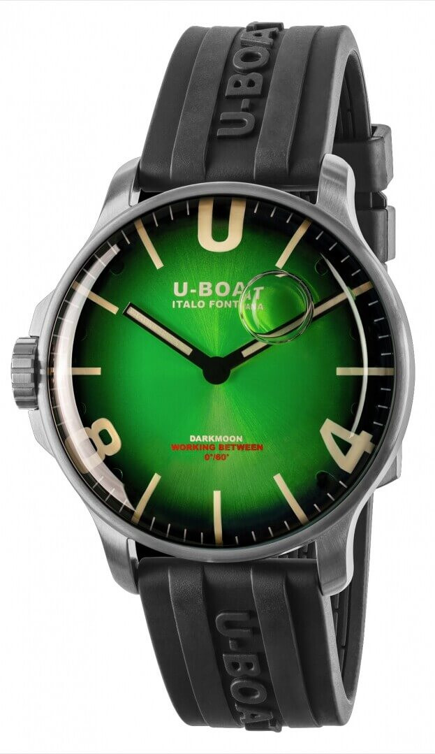 U-BOAT DARKMOON GREEN SS SOLEIL Quartz 44mm Green Dial