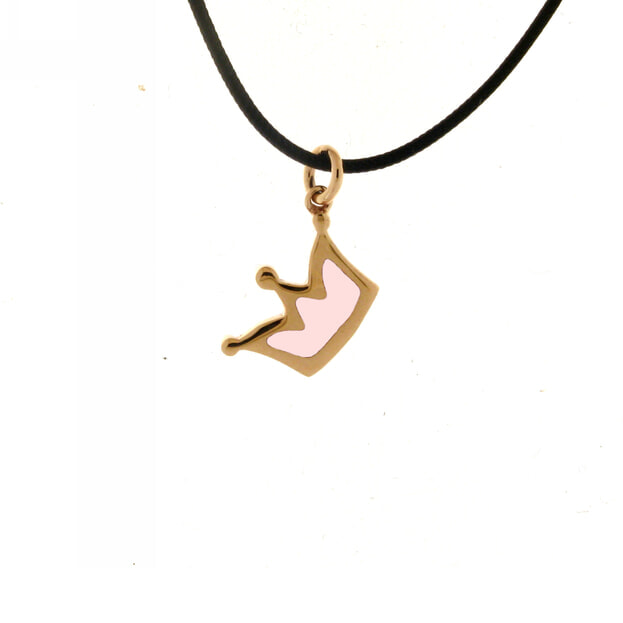 Very Gavello Μενταγιόν Crown 9K Ροζ Χρυσός & Essenza Ροζ