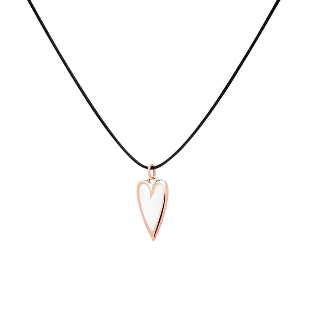 Very Gavello Pendant Nina Rose Gold 9K & Essenza Λευκή