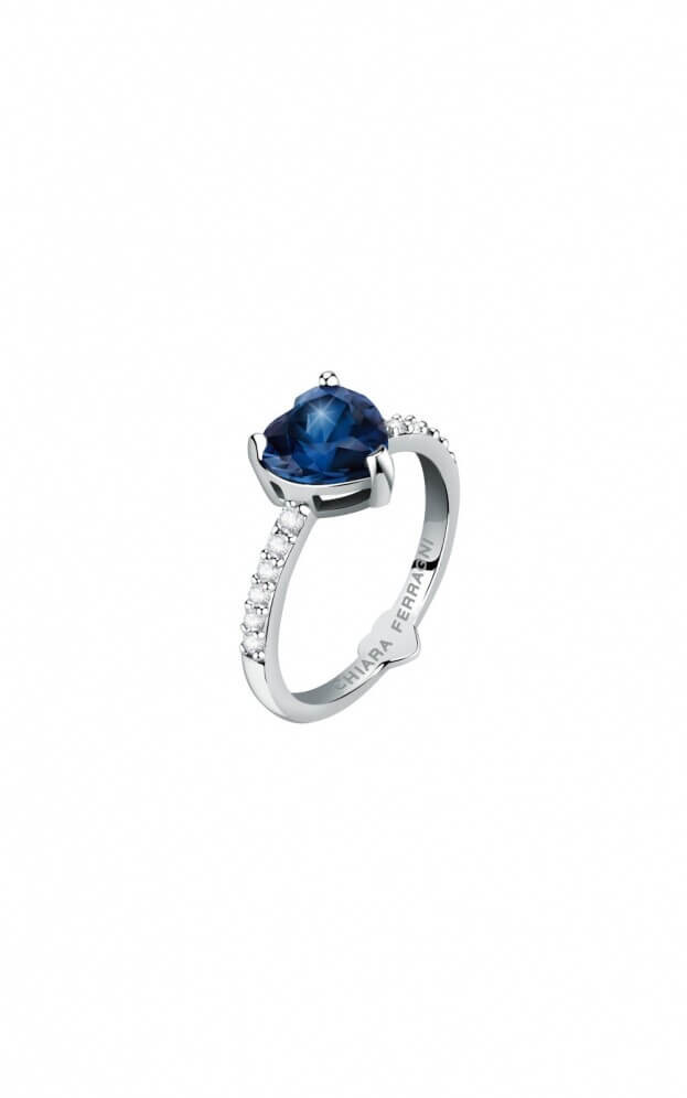 CHIARA FERRAGNI BLUE HEART RING blue heart