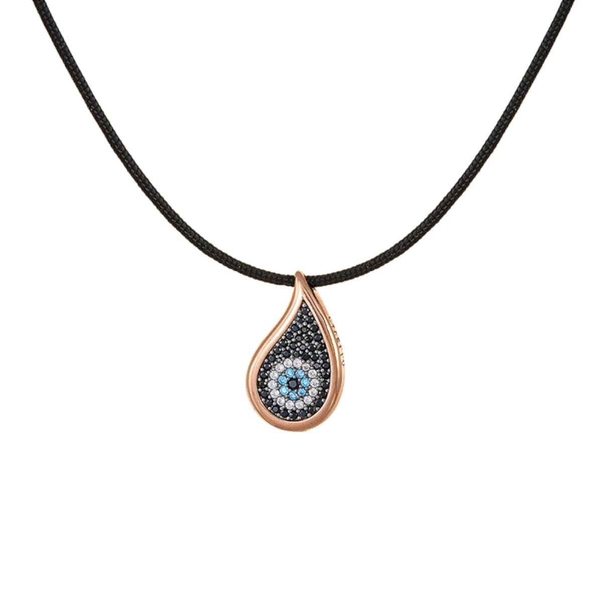 Very Gavello Μενταγιόν Matix Pave 9K Ροζ Χρυσός & Kρύσταλλα